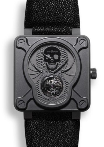 Bell & Ross BR01-TOURB-AIRBORN : BR-01 Tourbillon Skull