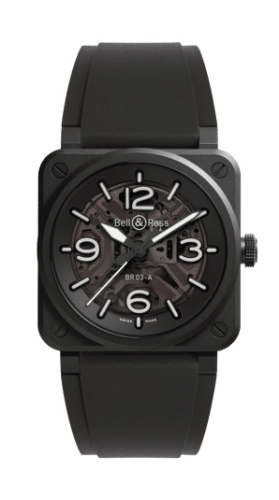 Bell & Ross BR03A-BL-SKCE/SRB : BR-03 92 Skeleton Black Ceramic