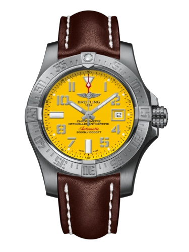 Breitling A1733110/I519/438X/A20DSA.1 : Avenger II Seawolf Stainless Steel / Cobra Yellow / Calf / Folding