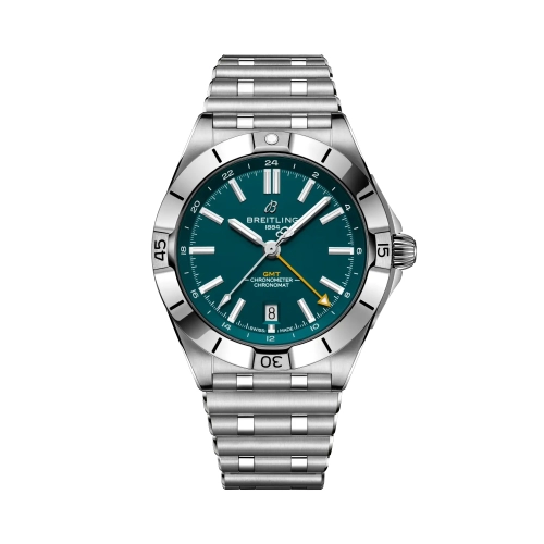 Breitling A32398D21C1A1 : Breitling Chronomat Automatic GMT 40 NFL Jacksonville Jaguars Edition
