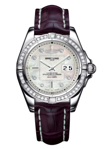 Breitling A49350LA.A702.720P : Galactic 41 Stainless Steel / Diamond / Pearl Diamond / Croco