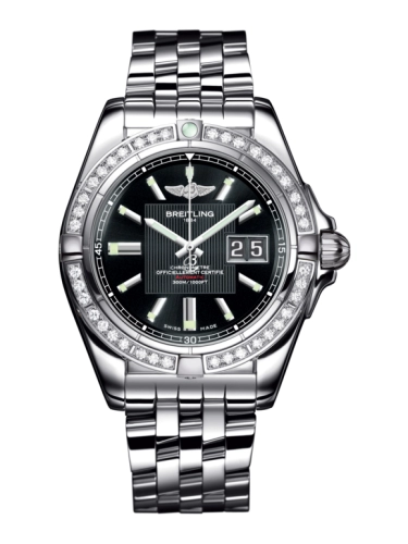 Breitling A49350LA.BA07.366A : Galactic 41 Stainless Steel / Diamond / Trophy Black / Bracelet