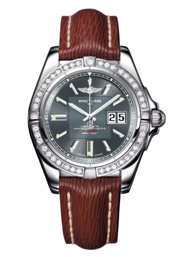 Breitling A49350LA.F549.221X : Galactic 41 Stainless Steel / Diamond / Tomcat Gray / Sahara
