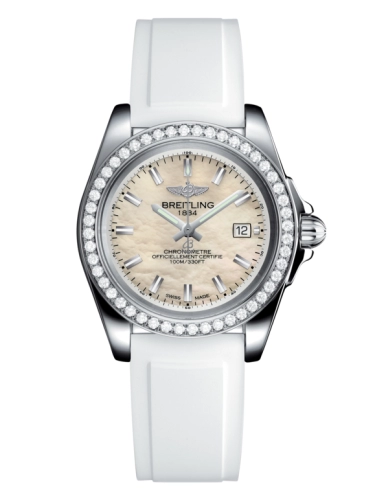 Breitling A7133053/A800/164S/A14S.1 : Galactic 32 Sleek Edition Stainless Steel / Diamond / Pearl / Rubber