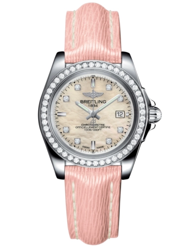 Breitling A7133053/A801/238X/A14BA.1 : Galactic 32 Sleek Edition Stainless Steel / Diamond / Pearl Diamond / Sahara