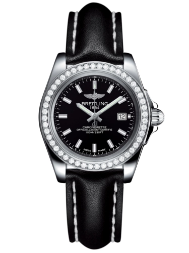 Breitling A7133053/BF62/408X/A14BA.1 : Galactic 32 Sleek Edition Stainless Steel / Diamond / Trophy Black / Calf