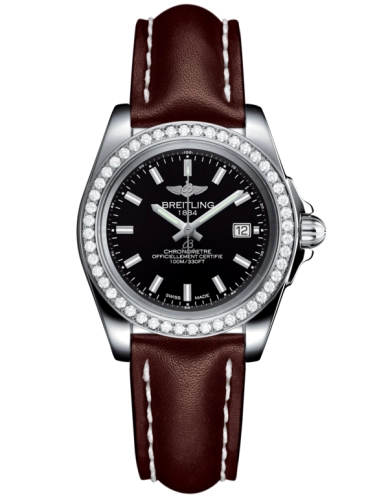 Breitling A7133053/BF62/410X/A14BA.1 : Galactic 32 Sleek Edition Stainless Steel / Diamond / Trophy Black / Calf
