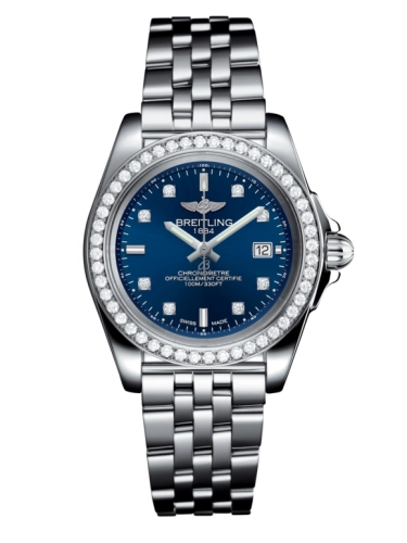 Breitling A7133053/C966/792A : Galactic 32 Sleek Edition Stainless Steel / Diamond / Horizon Blue Diamond / Bracelet