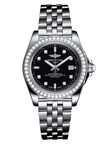 Breitling A71330531B1A1 : Galactic 32 Sleek Edition Stainless Steel / Diamond / Trophy Black Diamond / Bracelet