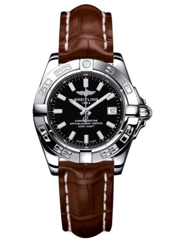 Breitling A71356L2.BE76.778P : Galactic 32 Stainless Steel / Onyx Black / Croco