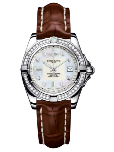 Breitling A71356LA.A708.778P : Galactic 32 Stainless Steel / Diamond / Pearl Diamond / Croco