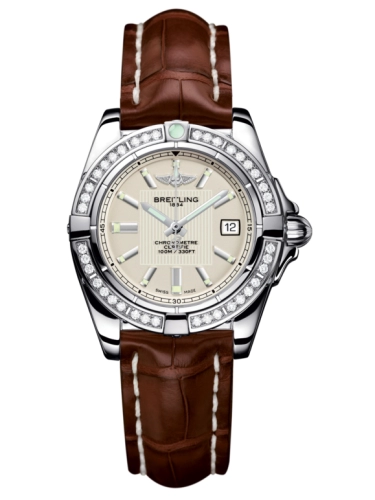Breitling A71356LA.G702.778P : Galactic 32 Stainless Steel / Diamond / Sierra Silver / Croco