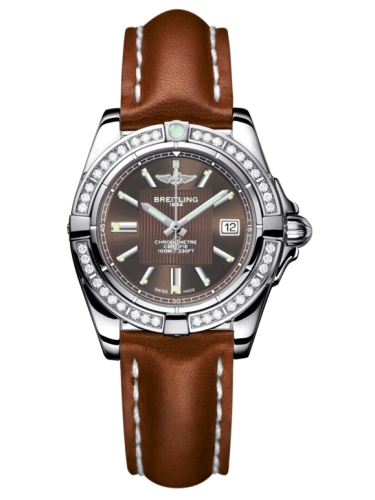 Breitling A71356LA.Q579.406X : Galactic 32 Stainless Steel / Diamond / Solar Bronze / Calf