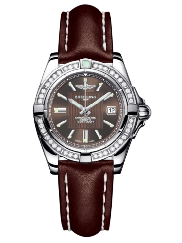 Breitling A71356LA.Q579.410X : Galactic 32 Stainless Steel / Diamond / Solar Bronze / Calf