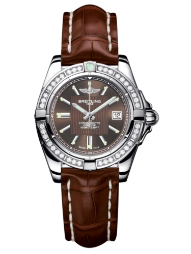 Breitling A71356LA.Q579.778P : Galactic 32 Stainless Steel / Diamond / Solar Bronze / Croco