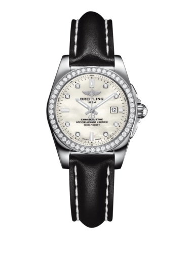 Breitling A7234853/A785/477X/A12BA.1 : Galactic 29 Stainless Steel / Diamond / Pearl Diamond / Calf