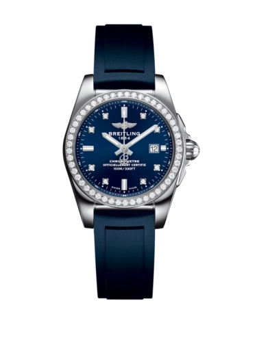 Breitling A7234853/C965/287S/A12S.1 : Galactic 29 Stainless Steel / Diamond / Horizon Blue Diamond / Rubber