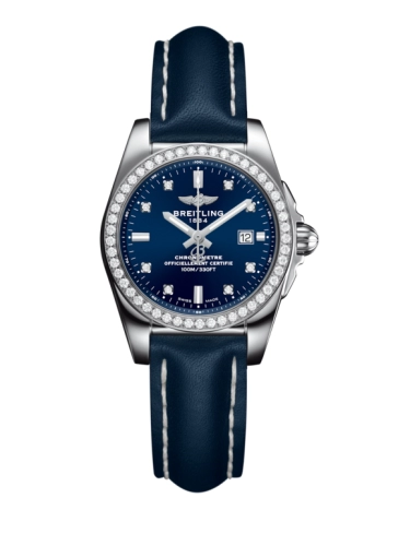 Breitling A7234853/C965/486X/A12BA.1 : Galactic 29 Stainless Steel / Diamond / Horizon Blue Diamond / Calf