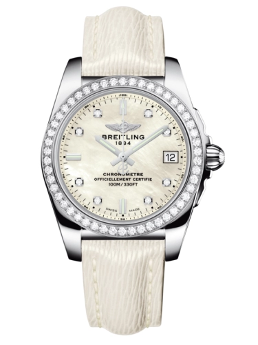Breitling A7433053.A780.236X : Galactic 36 Stainless Steel / Diamond / Pearl Diamond/ Sahara