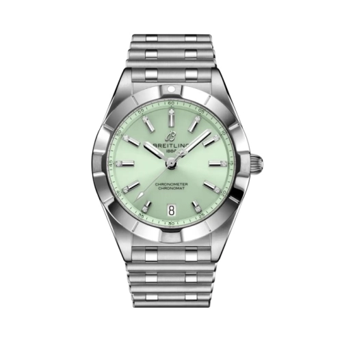 Breitling A77310101L1A1 : Chronomat 32 Stainless Steel / Mint Green / Rouleaux