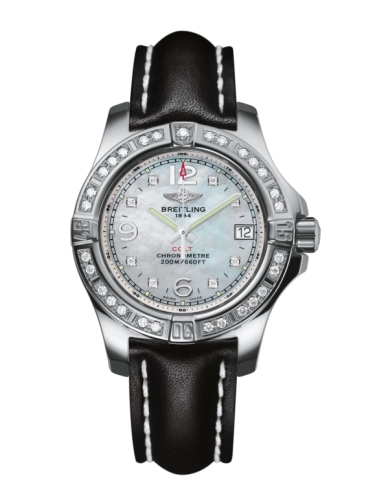 Breitling A7738853/A769/408X/A14BA.1 : Colt Lady Diamond / Pearl Diamond / Calf / Pin