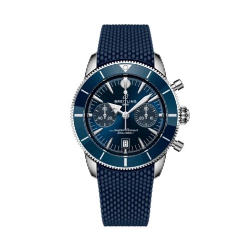 Breitling AB0156161C1S1 : Superocean Heritage B01 Chronograph 42 Stainless Steel / Blue / Rubber