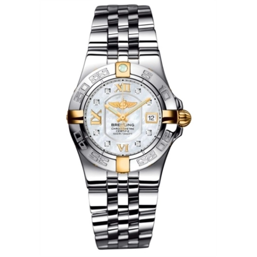 Breitling B71340L2.A680.368A : Galactic 30 Two Tone MOP / Diamond / Bracelet