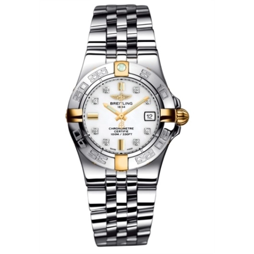 Breitling B71340L2.A714.368A : Galactic 30 Two Tone White / Diamond / Bracelet