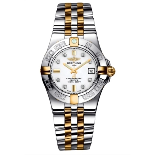 Breitling B71340L2.A714.368D : Galactic 30 Two Tone White / Diamond / Two Tone Bracelet