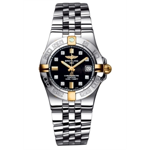 Breitling B71340L2.BA15.368A : Galactic 30 Two Tone Black / Diamond / Bracelet
