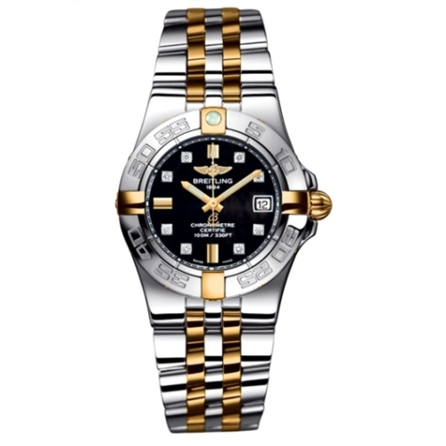 Breitling B71340L2.BA15.368D : Galactic 30 Two Tone Black / Diamond / Two Tone Bracelet