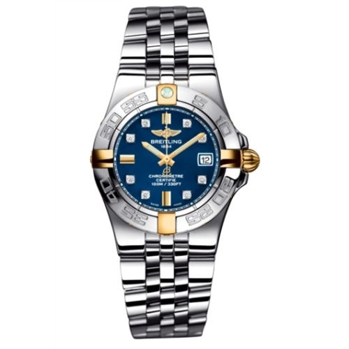 Breitling B71340L2.C815.368A : Galactic 30 Two Tone Blue / Diamond / Bracelet