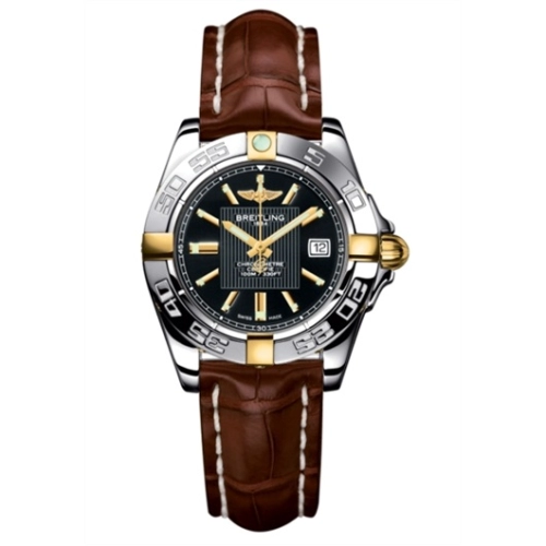 Breitling B71356L2.BA11.778P : Galactic 32 Two Tone Black / Croco