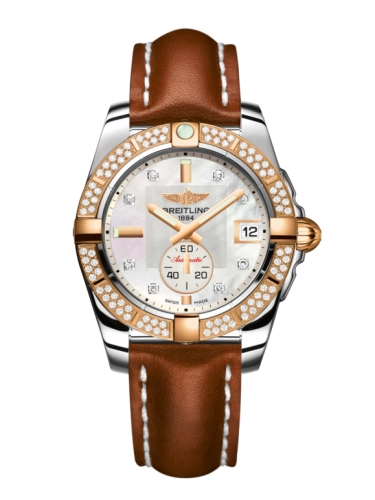 Breitling C3733053.A725.412X : Galactic 36 Automatic Stainless Steel / Rose Gold / Diamond / Pearl Diamond / Calf