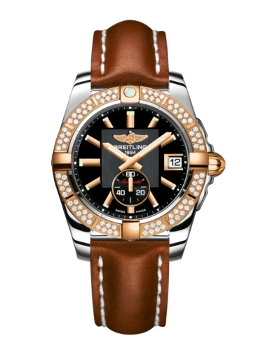 Breitling C3733053.BA54.412X : Galactic 36 Automatic Stainless Steel / Rose Gold / Diamond / Volcano Black / Calf