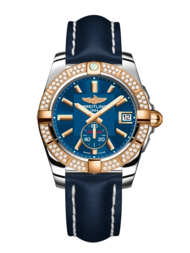 Breitling C3733053.C831.194X : Galactic 36 Automatic Stainless Steel / Rose Gold / Diamond / Gun Blue / Calf