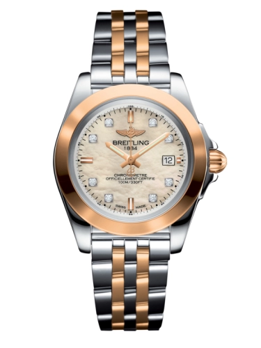 Breitling C7133012/A803/792C : Galactic 32 Sleek Edition Stainless Steel / Rose Gold / Pearl Diamond / Bracelet