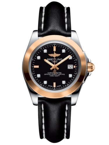 Breitling C7133012/BF64/408X/A14BA.1 : Galactic 32 Sleek Edition Stainless Steel / Rose Gold / Trophy Black Diamond / Calf