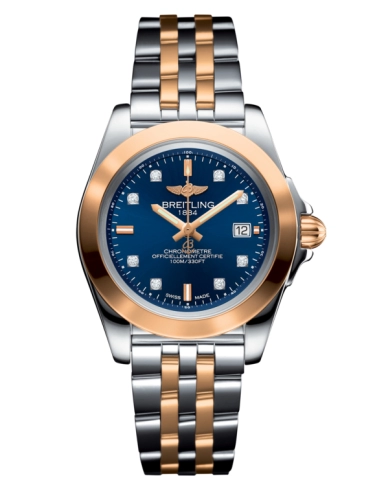 Breitling C7133012/C967/792C : Galactic 32 Sleek Edition Stainless Steel / Rose Gold / Horizon Blue Diamond / Bracelet