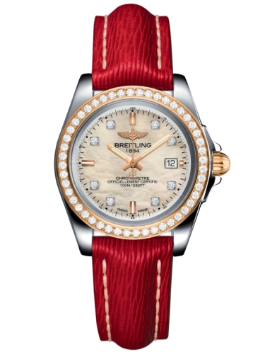 Breitling C7133053/A803/209X/A14BA.1 : Galactic 32 Sleek Edition Stainless Steel / Rose Gold / Diamond / Pearl Diamond / Sahara