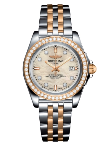 Breitling C7133053/A803/792C : Galactic 32 Sleek Edition Stainless Steel / Rose Gold / Diamond / Pearl Diamond / Bracelet