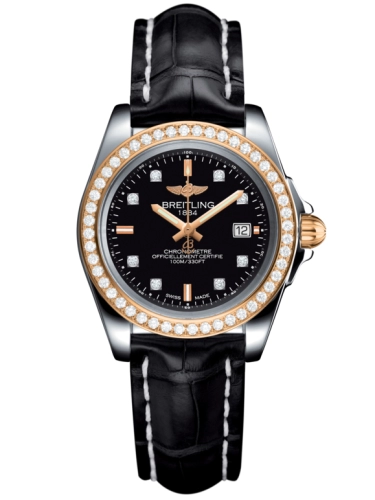 Breitling C7133053/BF64/777P/A14BA.1 : Galactic 32 Sleek Edition Stainless Steel / Rose Gold / Diamond / Trophy Black Diamond / Croco