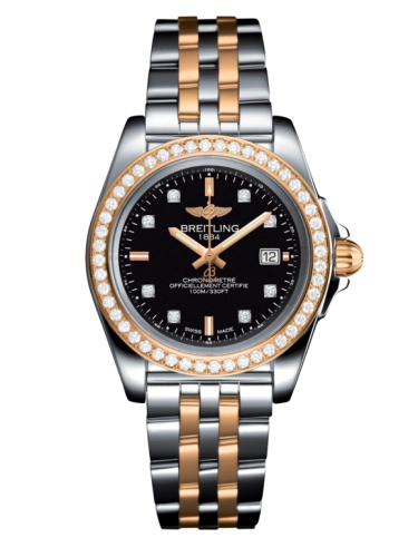 Breitling C7133053/BF64/792C : Galactic 32 Sleek Edition Stainless Steel / Rose Gold / Diamond / Trophy Black Diamond / Bracelet