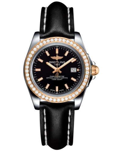 Breitling C7133053/BF65/408X/A14BA.1 : Galactic 32 Sleek Edition Stainless Steel / Rose Gold / Diamond / Trophy Black / Calf