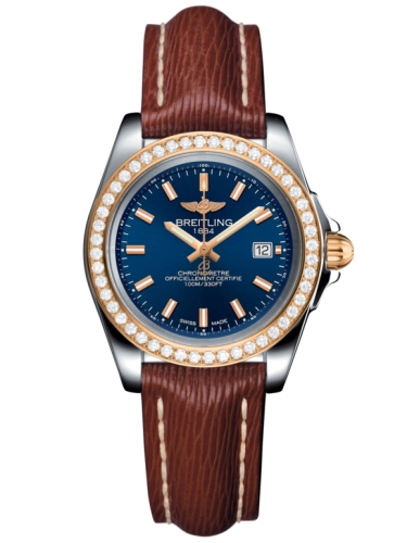 Breitling C7133053/C952/211X/A14BA.1 : Galactic 32 Sleek Edition Stainless Steel / Rose Gold / Diamond / Horizon Blue / Sahara