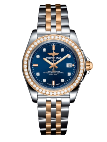 Breitling C7133053/C967/792C : Galactic 32 Sleek Edition Stainless Steel / Rose Gold / Diamond / Horizon Blue Diamond / Bracelet