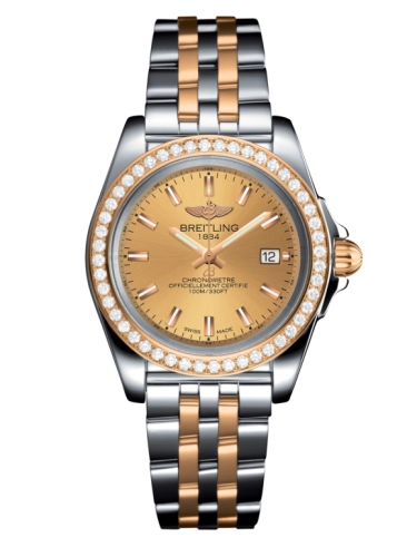 Breitling C7133053/H549/792C : Galactic 32 Sleek Edition Stainless Steel / Rose Gold / Diamond / Golden Sun / Bracelet