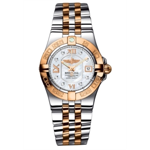 Breitling C71340L2.A681.368C : Galactic 30 Gold Bezel / MOP / Two Tone Bracelet