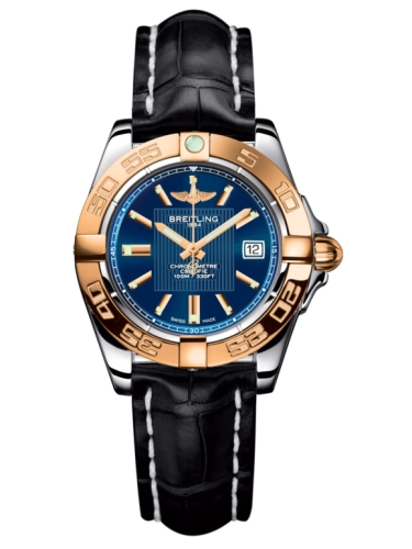 Breitling C71356L2.C813.777P : Galactic 32 Stainless Steel / Rose Gold / Metallica Blue / Croco