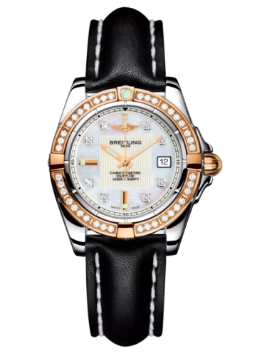 Breitling C71356LA.A712.408X : Galactic 32 Stainless Steel / Rose Gold / Diamond / Pearl Diamond / Calf